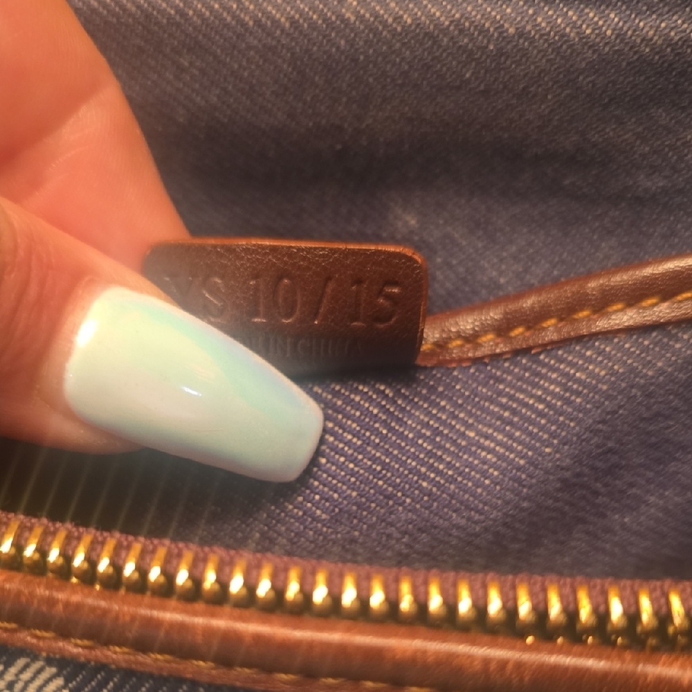 Celine Boogie bag Blue and Brown Satchel with Geometric Pattern AUTHENTIC - Picture 9 of 16
